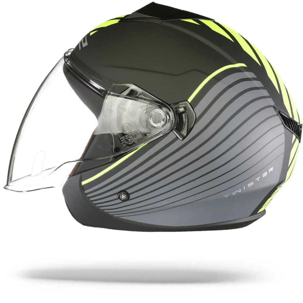 LS2 OF573 Twister II Luna Mat Zwart Titanium Jethelm 6 LS2 OF573 Twister II Luna Mat Zwart Titanium Jethelm - Afbeelding 4