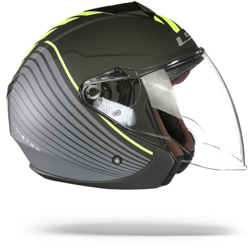 LS2 OF573 Twister II Luna Mat Zwart Titanium Jethelm 5 LS2 OF573 Twister II Luna Mat Zwart Titanium Jethelm - Afbeelding 3