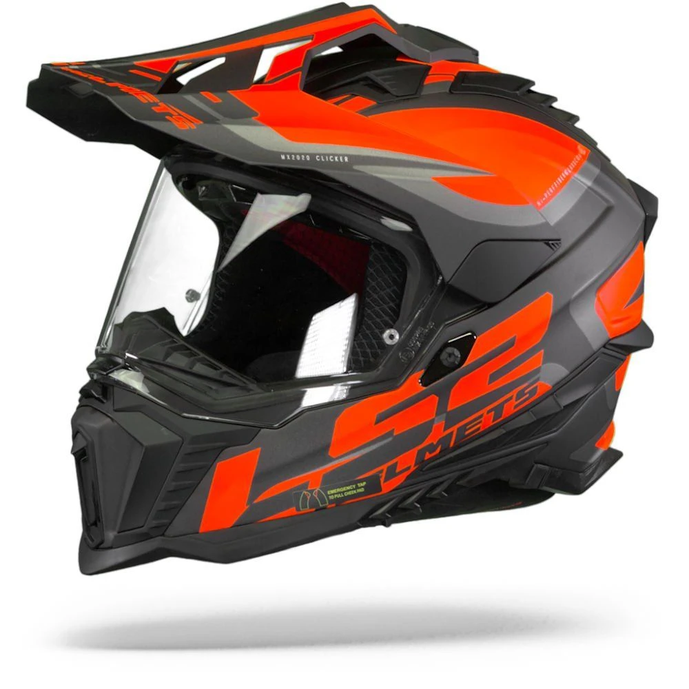 LS2 MX701 Explorer Alter Mat Zwart Fluo Oranje Adventure Helm 4 LS2 MX701 Explorer Alter Mat Zwart Fluo Oranje Adventure Helm - Afbeelding 2