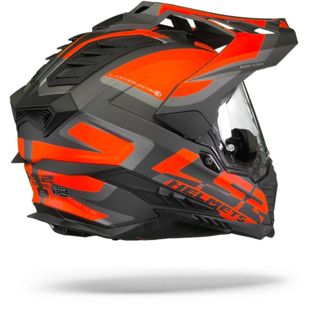 LS2 MX701 Explorer Alter Mat Zwart Fluo Oranje Adventure Helm 8 LS2 MX701 Explorer Alter Mat Zwart Fluo Oranje Adventure Helm - Afbeelding 6