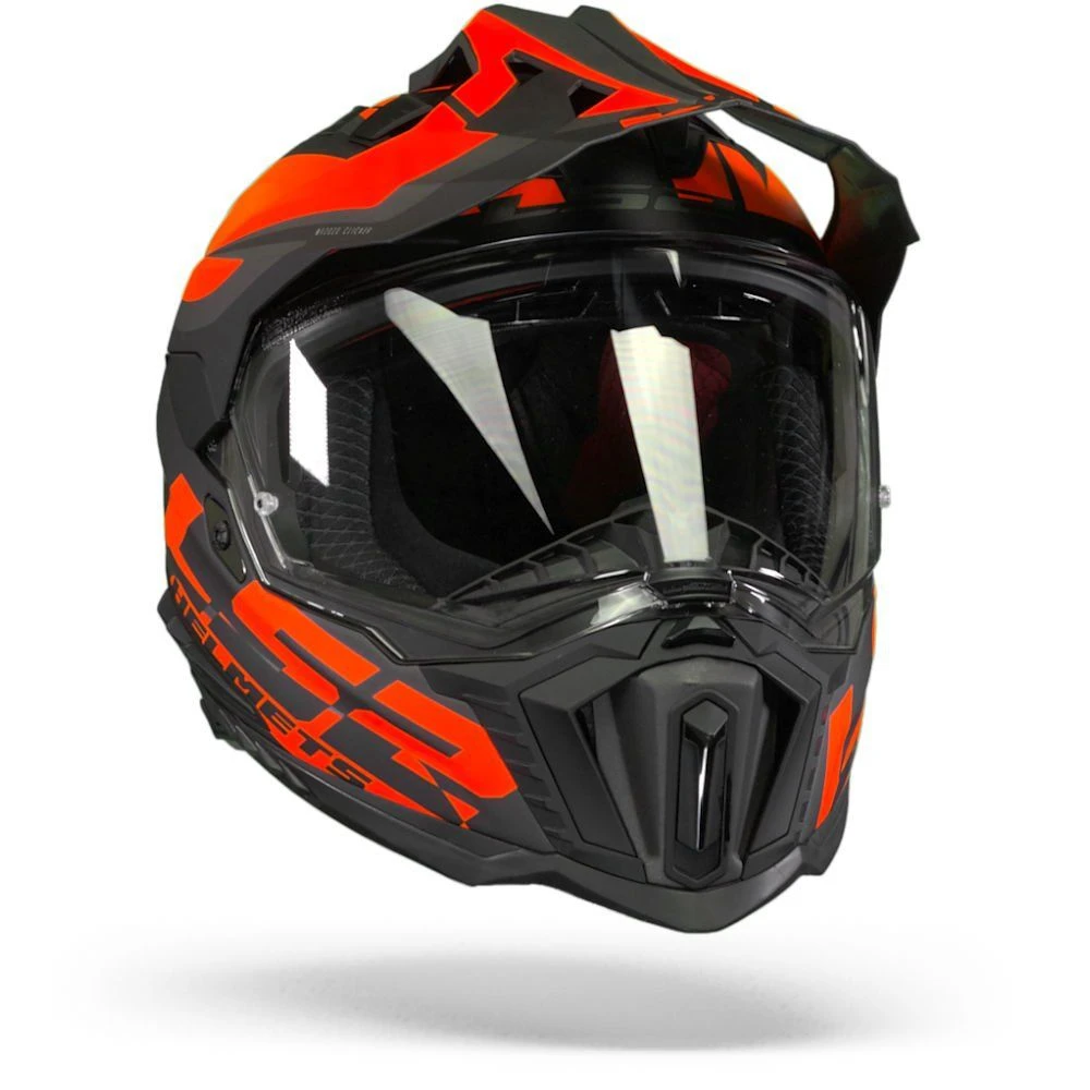 LS2 MX701 Explorer Alter Mat Zwart Fluo Oranje Adventure Helm 3 LS2 MX701 Explorer Alter Mat Zwart Fluo Oranje Adventure Helm