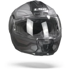 LS2 FF902 Scope Axis Zwart Titanium Systeemhelm