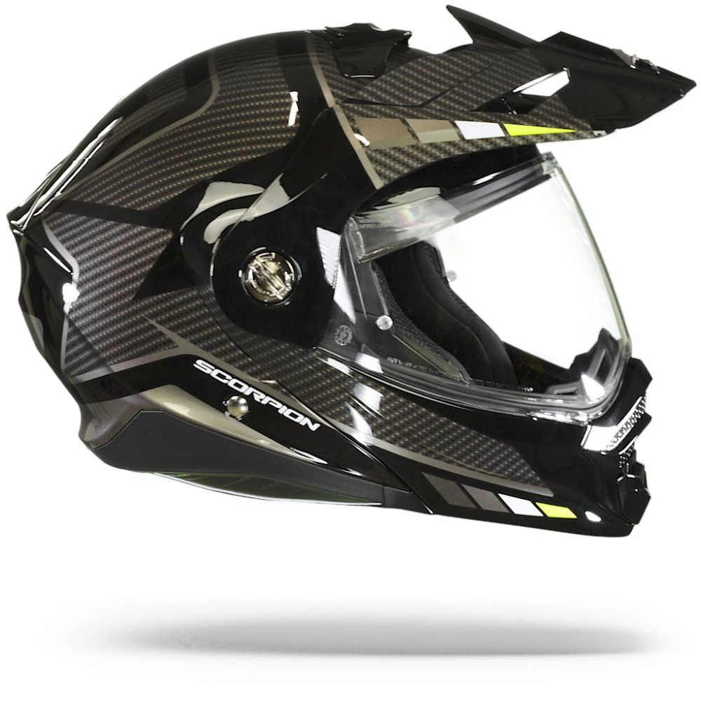 Scorpion ADX-2 Camino Zwart-Silver-Neon Geel Adventure Helm 8 Scorpion ADX-2 Camino Zwart-Silver-Neon Geel Adventure Helm - Afbeelding 6