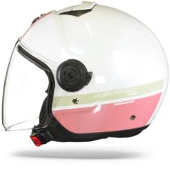 Scorpion EXO-City Strada Wit-Coral-Groen Jethelm -Motorfiets Accessoires Verkoop Scorpion Exo City Strada White Coral Green.11