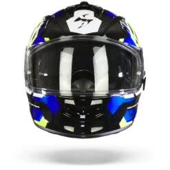 Scorpion EXO-491 Spin Zwart Blauw Neon Geel Integraalhelm -Motorfiets Accessoires Verkoop Scorpion EXO 491 Spin Black Blue Neon Yellow.01