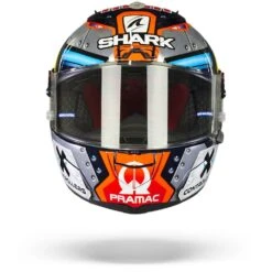 Shark Race-R Pro GP Martinator Signature Blauw Chrom Oranje BUO Integraalhelm -Motorfiets Accessoires Verkoop Shark race r pro gp martinator signature blue chrom orange buo.01