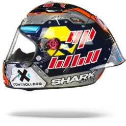 Shark Race-R Pro GP Martinator Signature Blauw Chrom Oranje BUO Integraalhelm -Motorfiets Accessoires Verkoop Shark race r pro gp martinator signature blue chrom orange buo.11