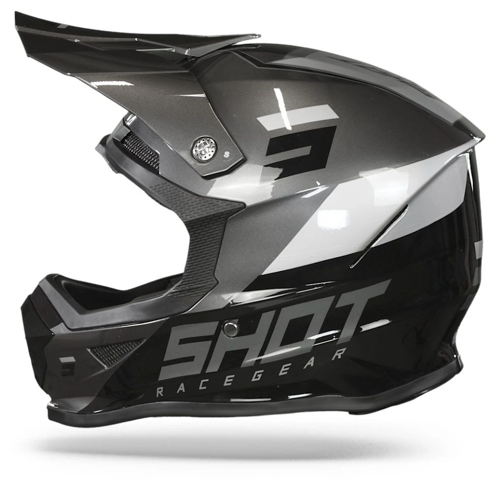 SHOT Furious Chase Zwart Grijs Glanzend Crosshelm 5 SHOT Furious Chase Zwart Grijs Glanzend Crosshelm - Afbeelding 3