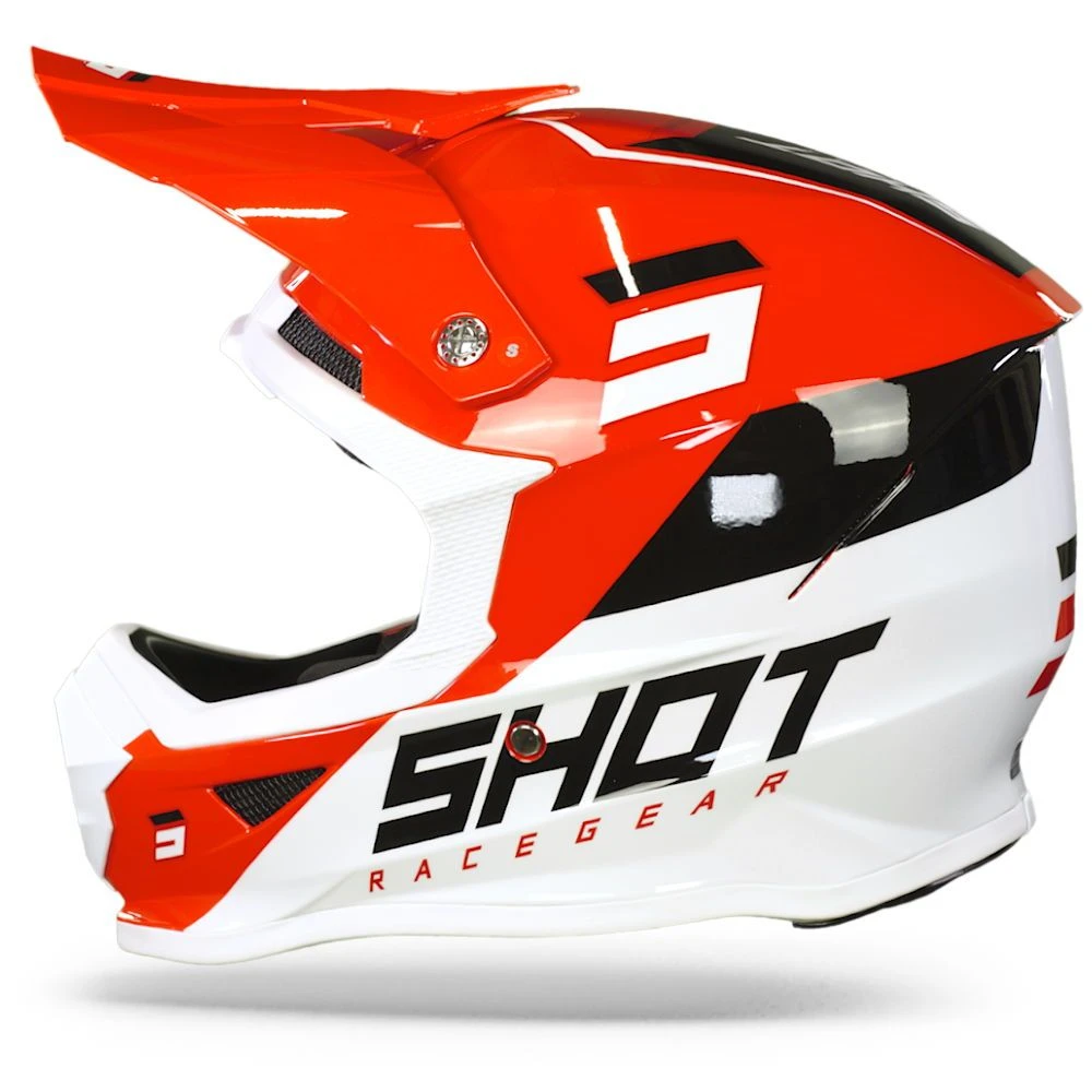 SHOT Furious Chase Rood Wit Glanzend Crosshelm 7 SHOT Furious Chase Rood Wit Glanzend Crosshelm - Afbeelding 5