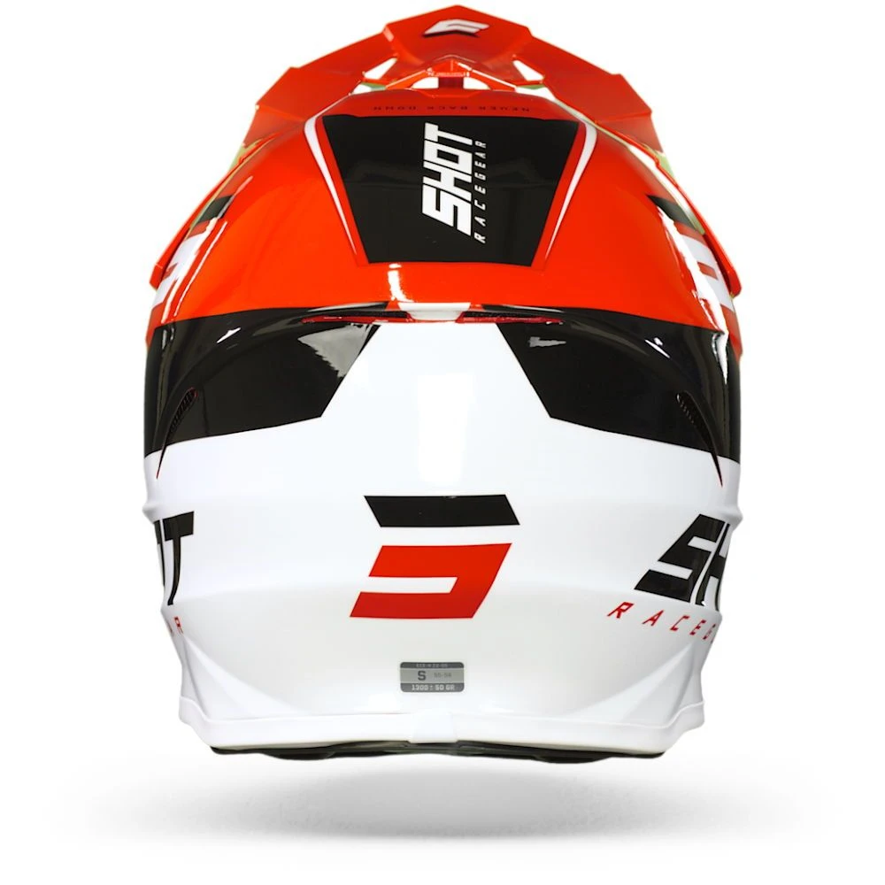 SHOT Furious Chase Rood Wit Glanzend Crosshelm 6 SHOT Furious Chase Rood Wit Glanzend Crosshelm - Afbeelding 4