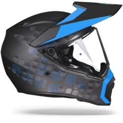 AGV AX9 Antartica Mat Zwart Blauw Adventure Helm -Motorfiets Accessoires Verkoop agv ax9 antartica matt black cyan.29 1