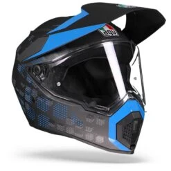 AGV AX9 Antartica Mat Zwart Blauw Adventure Helm -Motorfiets Accessoires Verkoop agv ax9 antartica matt black cyan.33 1