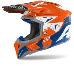 Airoh Aviator 3 Spin Oranje Fluo Mat Offroad Helm -Motorfiets Accessoires Verkoop airoh aviator 3 spin orange fluo matt helmet 1