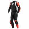 Dainese Avro 4 Leather 2Pcs Suit Black Matt Fluo Red White -Motorfiets Accessoires Verkoop avro 4 leather 2pcs