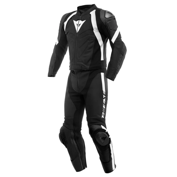 Dainese Avro 4 Leather 2Pcs Suit Black Matt Black Matt White 6 Dainese Avro 4 Leather 2Pcs Suit Black Matt Black Matt White - Afbeelding 4