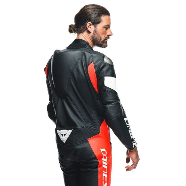Dainese Tosa 1 Pcs Leather Suit Perf Black Fluo Red White 5 Dainese Tosa 1 Pcs Leather Suit Perf Black Fluo Red White - Afbeelding 3