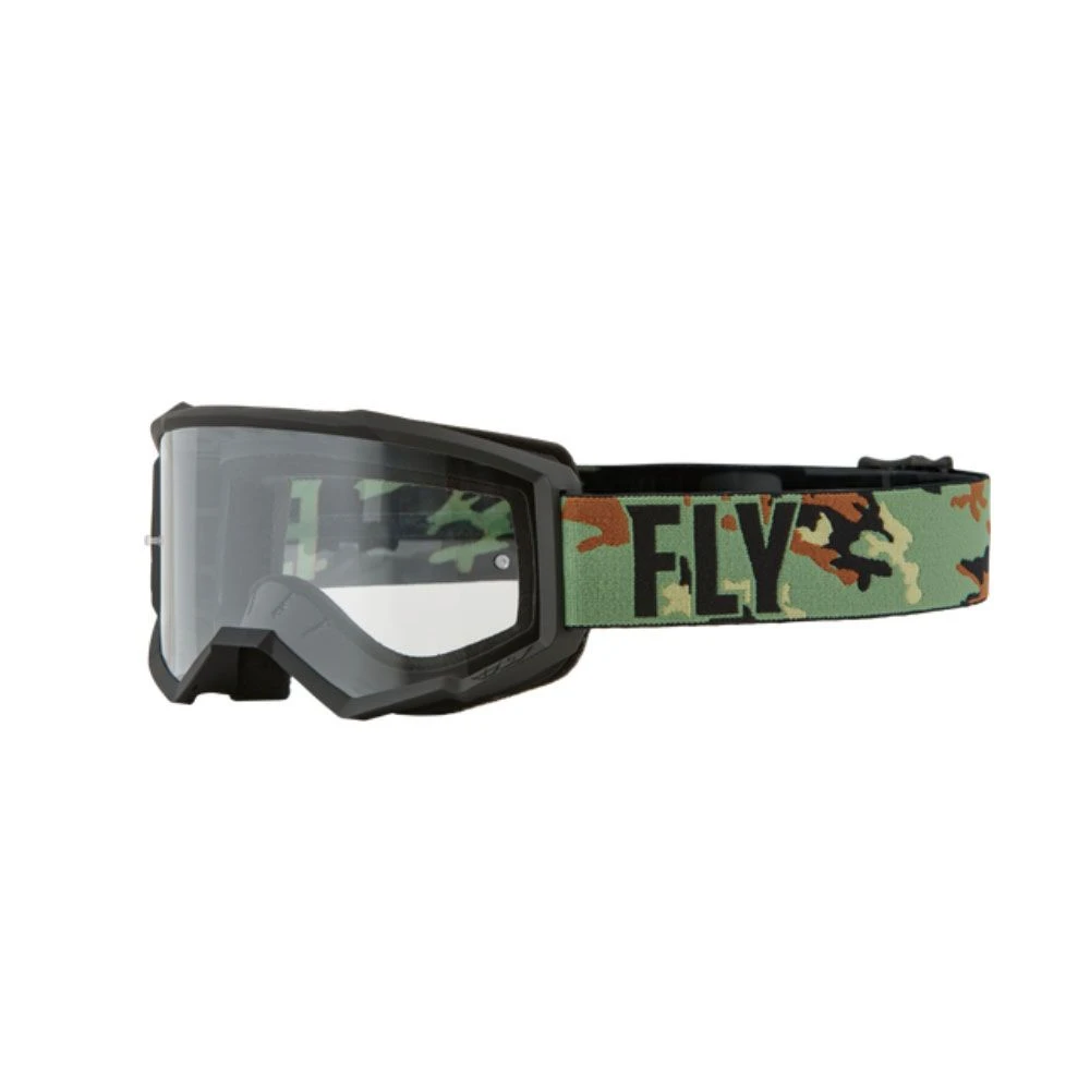 FLY Racing Focus Goggle Green Camo Black Clear Lens 3 FLY Racing Focus Goggle Green Camo Black Clear Lens