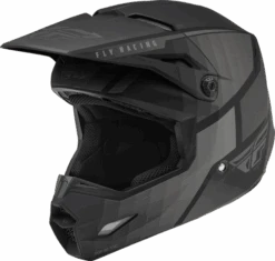 FLY Racing Kinetic Drift Zwart Charcoal Crosshelm