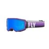 FLY Racing Zone Goggle Purple Black W Sky Blue Mirror Smoke Lens -Motorfiets Accessoires Verkoop fly racing zone goggle purple black w sky blue mirroroke lens