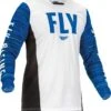FLY Racing Kinetic Wave Jersey White Blue