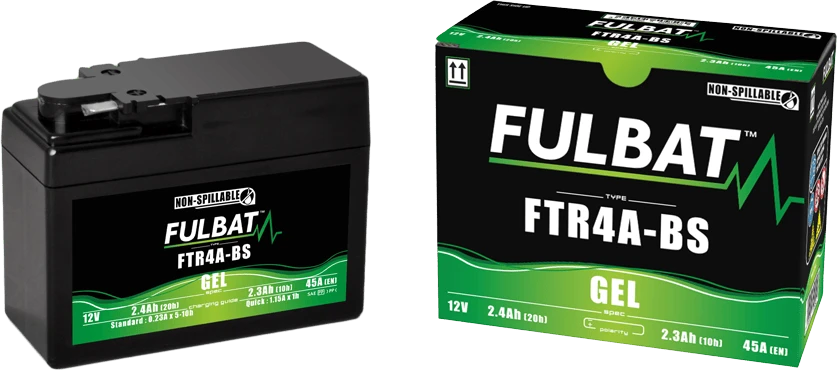 Fulbat FTR4A-BS Gel Motoraccu 4 Fulbat FTR4A-BS Gel Motoraccu - Afbeelding 2