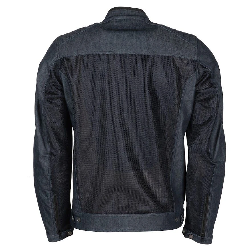 Helstons Colt Air Canvas Denim Mesh Blue Jacket 4 Helstons Colt Air Canvas Denim Mesh Blue Jacket - Afbeelding 2