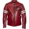 Helstons Jake Speed Leather Buffalo Red White Jacket -Motorfiets Accessoires Verkoop helstons jake speed leather buffalo red white jacket 1