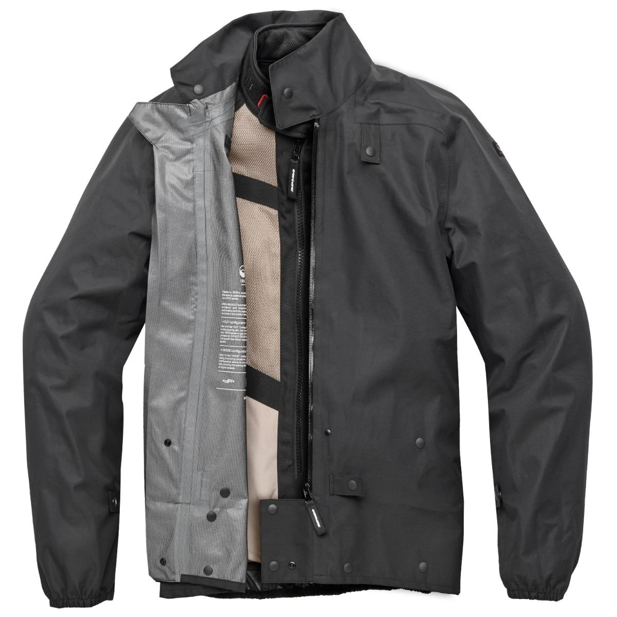 Spidi Insideout Laminated Black Motorcycle Jacket 6 Spidi Insideout Laminated Black Motorcycle Jacket - Afbeelding 4