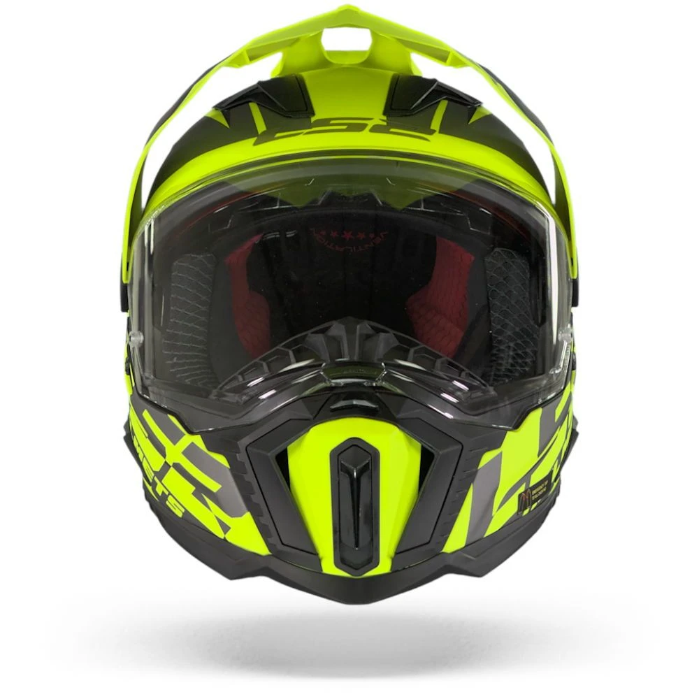LS2 MX701 Explorer Alter Mat Zwart Hi-Vis Geel Adventure Helm 3 LS2 MX701 Explorer Alter Mat Zwart Hi-Vis Geel Adventure Helm