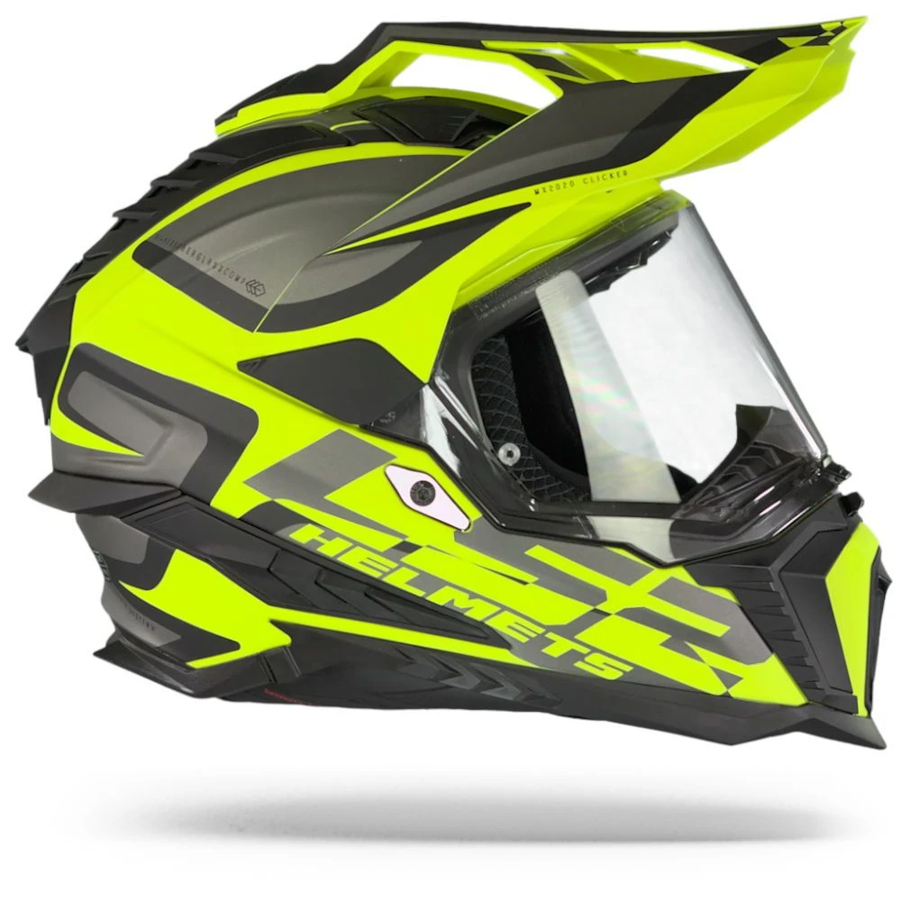 LS2 MX701 Explorer Alter Mat Zwart Hi-Vis Geel Adventure Helm 4 LS2 MX701 Explorer Alter Mat Zwart Hi-Vis Geel Adventure Helm - Afbeelding 2