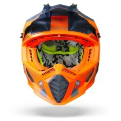 LS2 MX437 Fast Evo Xcode Mat Fl. Oranje Blauw Crosshelm -Motorfiets Accessoires Verkoop ls2 mx437 fast evo xcode matt fl orange blue.01