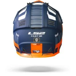 LS2 MX437 Fast Evo Xcode Mat Fl. Oranje Blauw Crosshelm -Motorfiets Accessoires Verkoop ls2 mx437 fast evo xcode matt fl orange blue.19