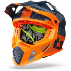 LS2 MX437 Fast Evo Xcode Mat Fl. Oranje Blauw Crosshelm -Motorfiets Accessoires Verkoop ls2 mx437 fast evo xcode matt fl orange blue frontpage
