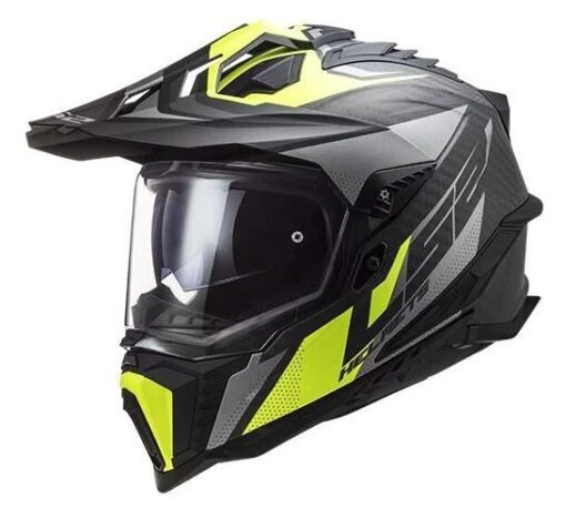 LS2 MX701 C Explorer Focus ECE 22.06 Mat Titanium Hivis Geel Adventure Helm -Motorfiets Accessoires Verkoop ls2 mx701 c explorer focus ece 22 06 matt titanium hivis yellow motocross helmet