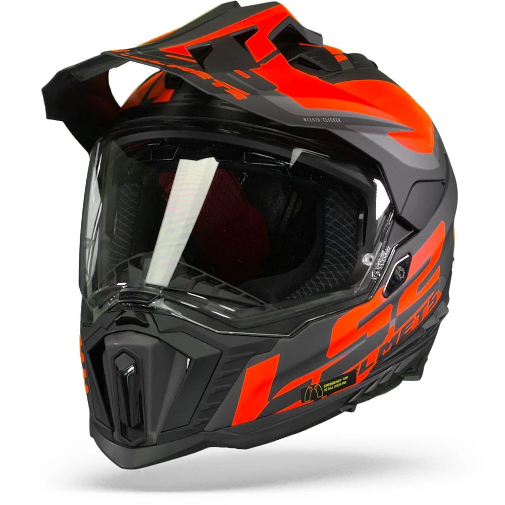 LS2 MX701 Explorer Alter Mat Zwart Fluo Oranje Adventure Helm 7 LS2 MX701 Explorer Alter Mat Zwart Fluo Oranje Adventure Helm - Afbeelding 5
