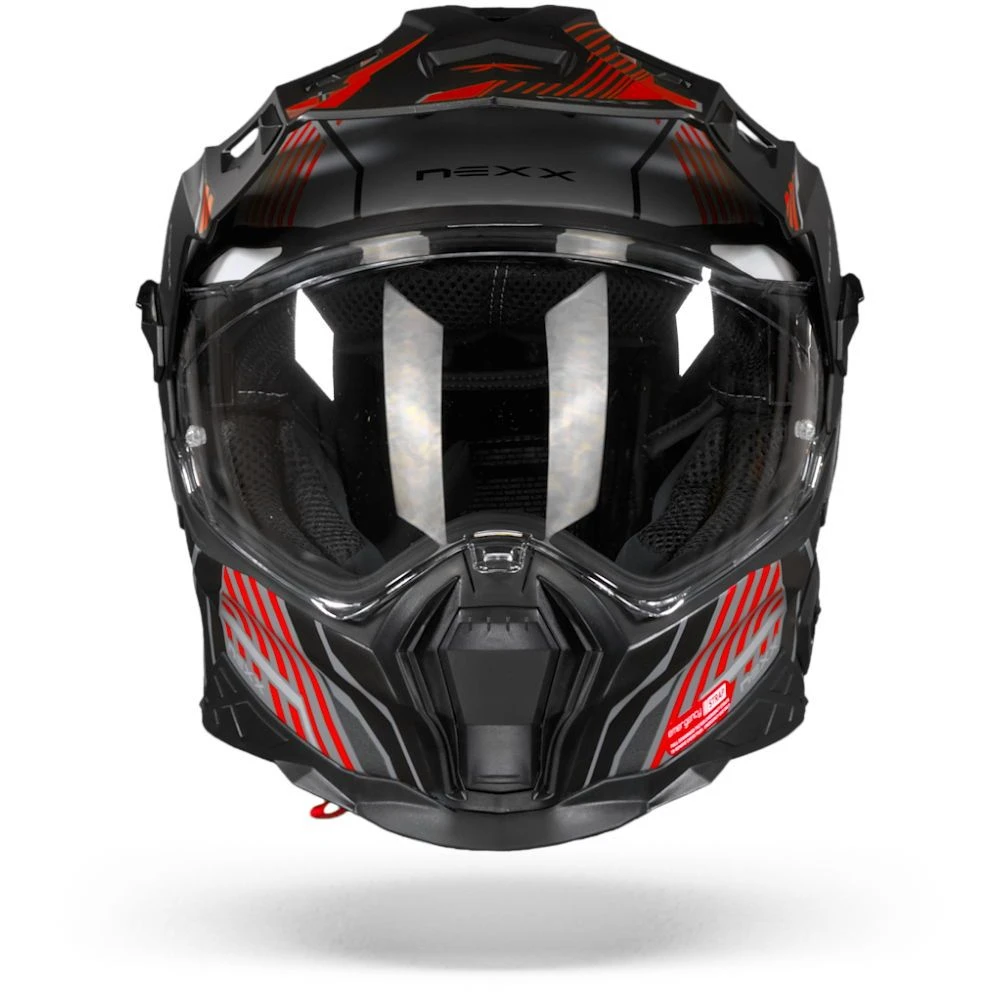 Nexx X.WED2 Wild Country Grijs Rood Mat Adventure Helm 5 Nexx X.WED2 Wild Country Grijs Rood Mat Adventure Helm - Afbeelding 3