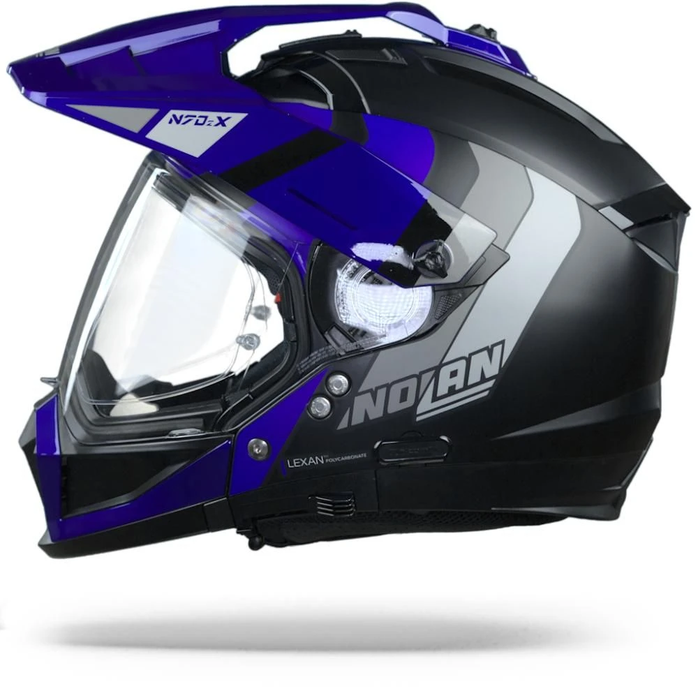 Nolan N70-2 X Decurio 32 Flat Zwart Blauw Zilver Antraciet Multihelm 7 Nolan N70-2 X Decurio 32 Flat Zwart Blauw Zilver Antraciet Multihelm - Afbeelding 5