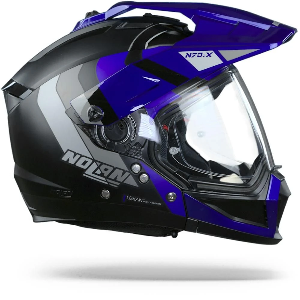 Nolan N70-2 X Decurio 32 Flat Zwart Blauw Zilver Antraciet Multihelm 8 Nolan N70-2 X Decurio 32 Flat Zwart Blauw Zilver Antraciet Multihelm - Afbeelding 6