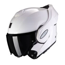 Scorpion Exo-Tech Evo Solid Wit Systeemhelm -Motorfiets Accessoires Verkoop product foto 1 7 2