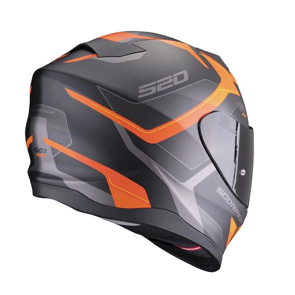 Scorpion Exo-520 Evo Air Elan Mat Zwart Oranje Integraalhelm 3 Scorpion Exo-520 Evo Air Elan Mat Zwart Oranje Integraalhelm