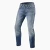 REV'IT! Jeans Piston 2 SK Mid Blue Used -Motorfiets Accessoires Verkoop rev it jeans piston 2 sk mid blue used