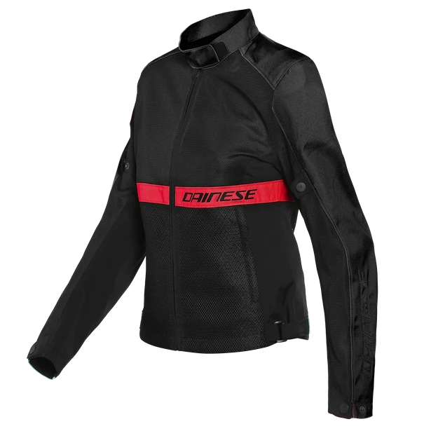 Dainese Ribelle Air Lady Tex Black Lava Red Motorcycle Jacket 4 Dainese Ribelle Air Lady Tex Black Lava Red Motorcycle Jacket - Afbeelding 2