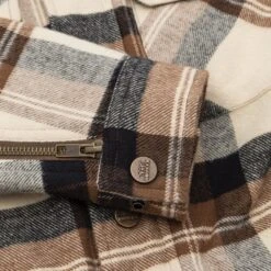 ROKKER Maddison Rider Shirt Lady Brown Offwhite -Motorfiets Accessoires Verkoop rokker maddison rider shirt lady brown offwhite motorcycle jacket 4