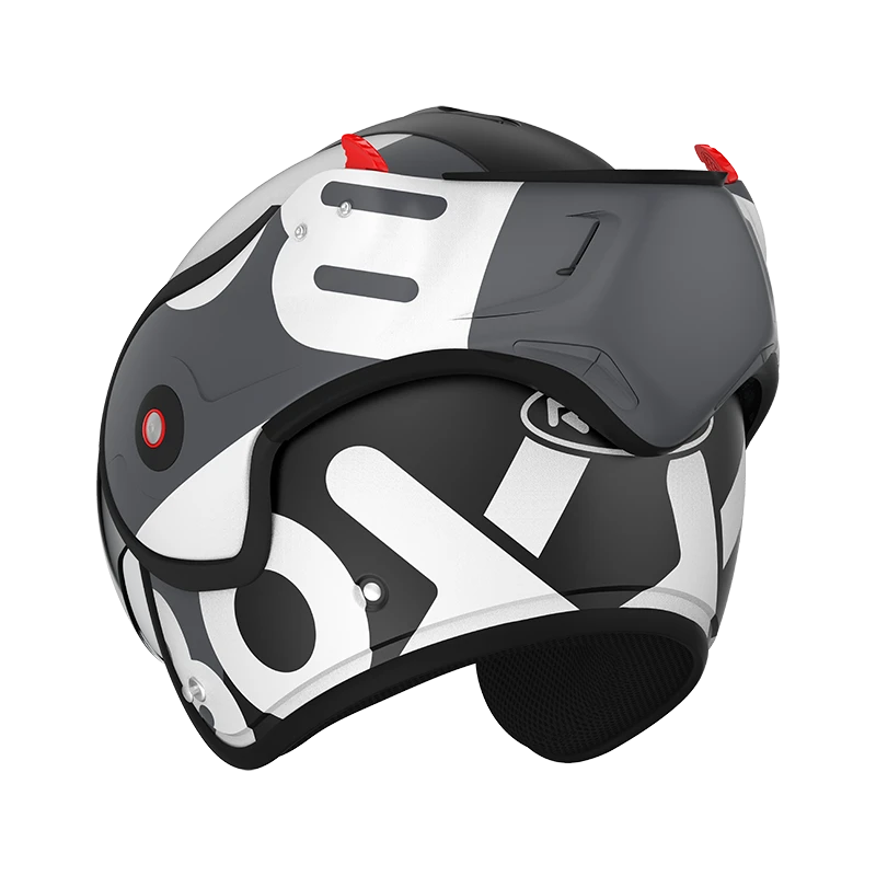 ROOF BoXXer Flag Mat Zwart Wit Systeemhelm 3 ROOF BoXXer Flag Mat Zwart Wit Systeemhelm