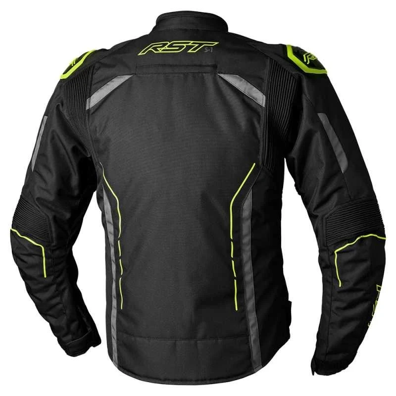 RST S-1 Ce Mens Textile Jacket Black Grey Flo Yellow 3 RST S-1 Ce Mens Textile Jacket Black Grey Flo Yellow