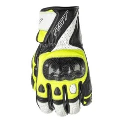 RST Stunt III Ce Mens Glove Black White Neon Yellow -Motorfiets Accessoires Verkoop rst stunt iii ce mens glove black white neon yellow 1