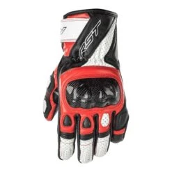 RST Stunt III Ce Mens Glove Black White Red -Motorfiets Accessoires Verkoop rst stunt iii ce mens glove black white red 1
