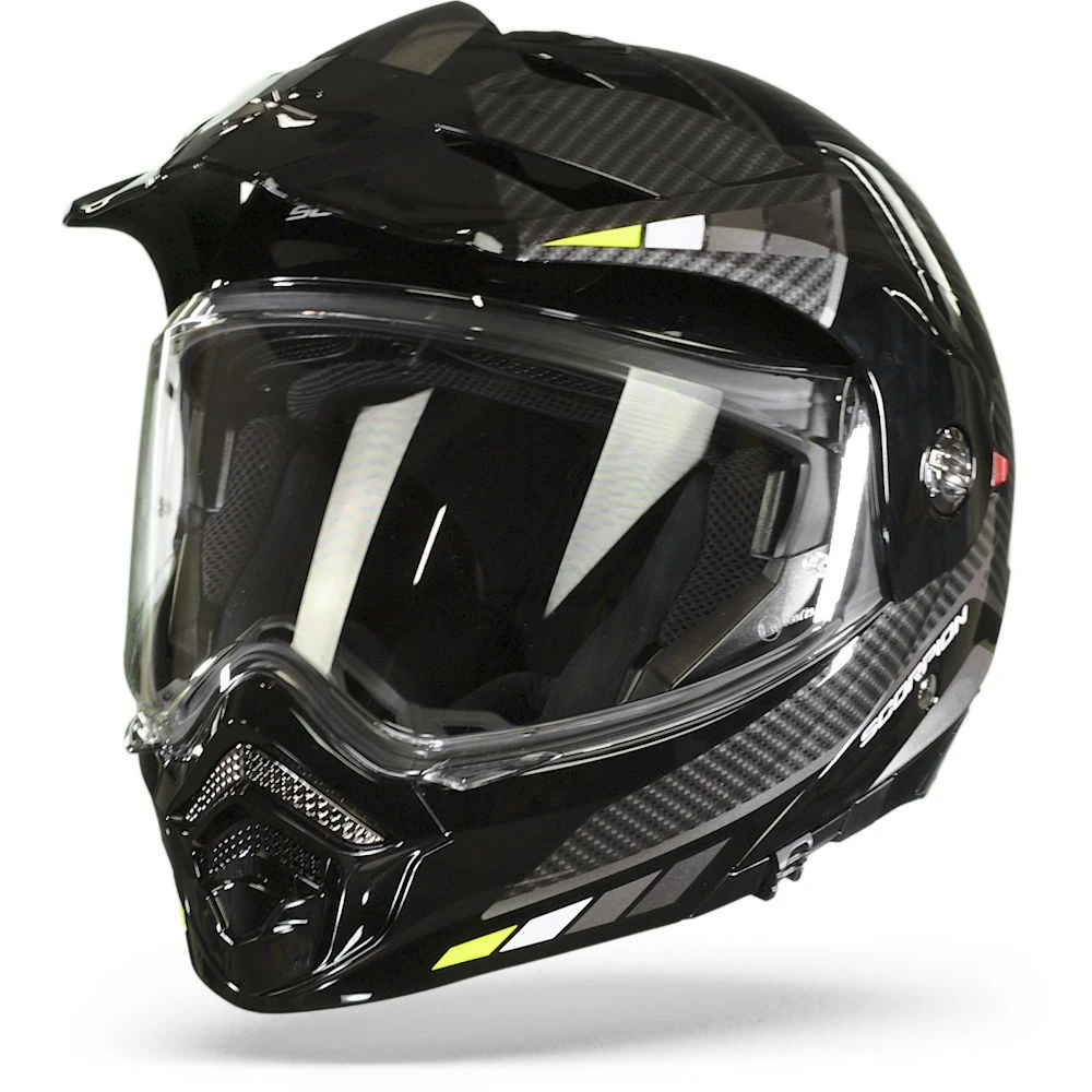 Scorpion ADX-2 Camino Zwart-Silver-Neon Geel Adventure Helm 7 Scorpion ADX-2 Camino Zwart-Silver-Neon Geel Adventure Helm - Afbeelding 5