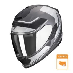Scorpion Exo-1400 Evo Air Vittoria Mat Zilver-Wit Integraalhelm -Motorfiets Accessoires Verkoop scorpion exo 1400 evo air vittoria matt silver white