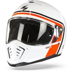 Scorpion EXO-HX1 Nostalgia Wit-Rood-Zwart Integraalhelm -Motorfiets Accessoires Verkoop scorpion exo hx1 nostalgia white red black frontpage